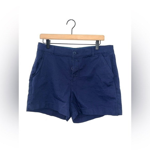 OLD NAVY High Rise Navy Blue Button Fly Shorts Size 12 - Picture 3 of 12